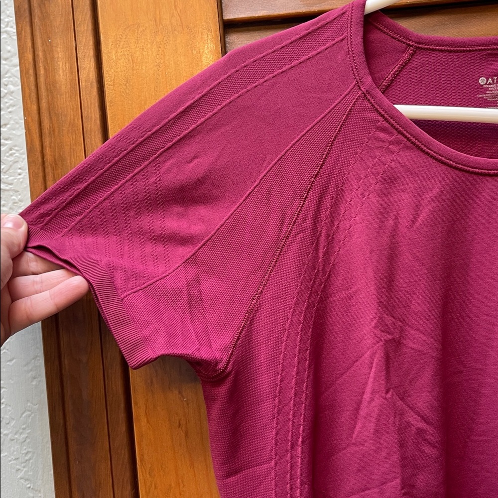 Athleta Women's Ruched Short Sleeve Top XL - Picture 3 of 6